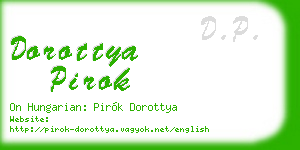dorottya pirok business card